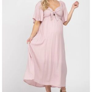 Chic Pink Midi Dress for Women